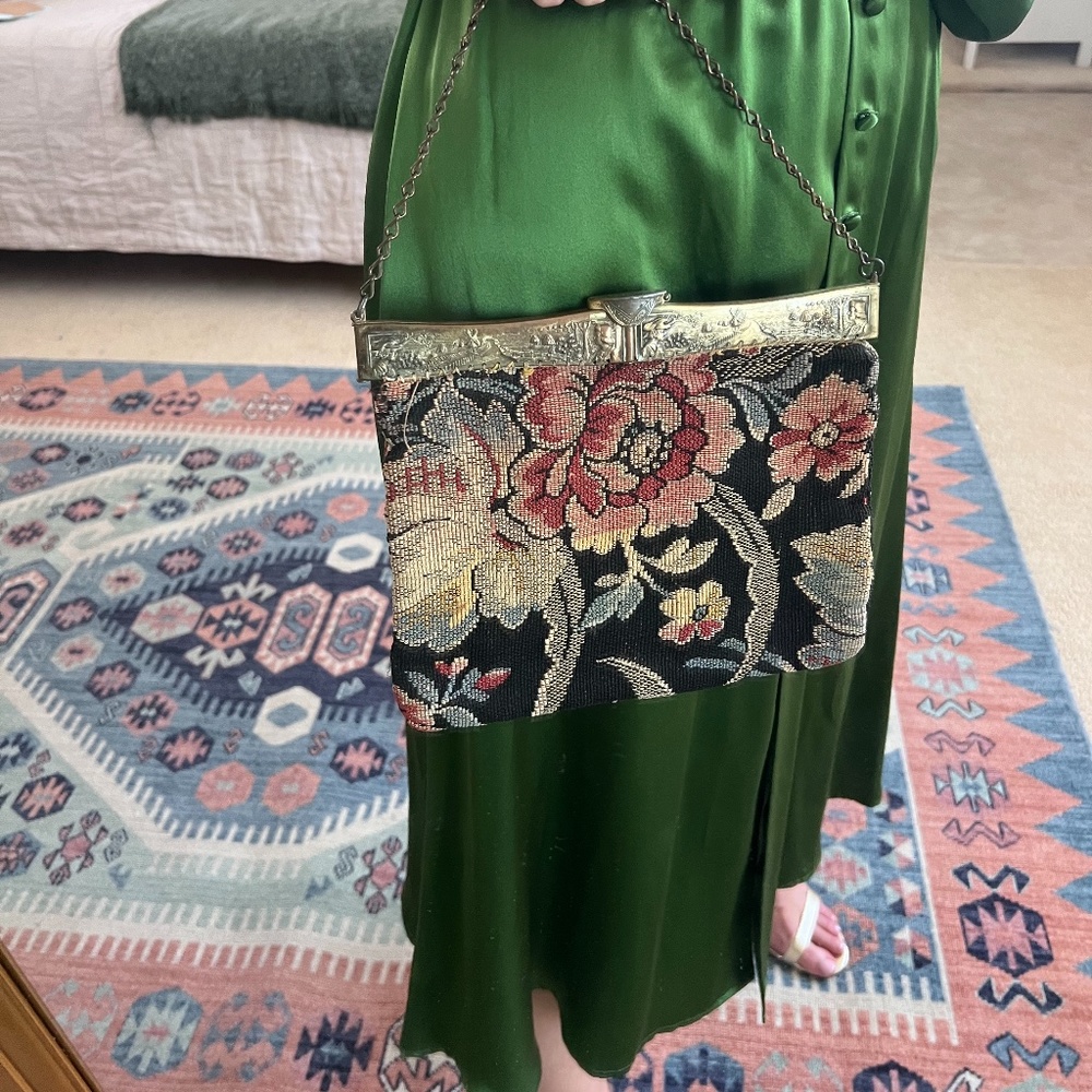 1950s Vintage Tapestry Purse 👜